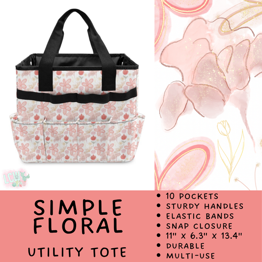 Batch #535 - Utility Tote - Closes 5/27 - ETA late July - Simple Floral Utility Tote