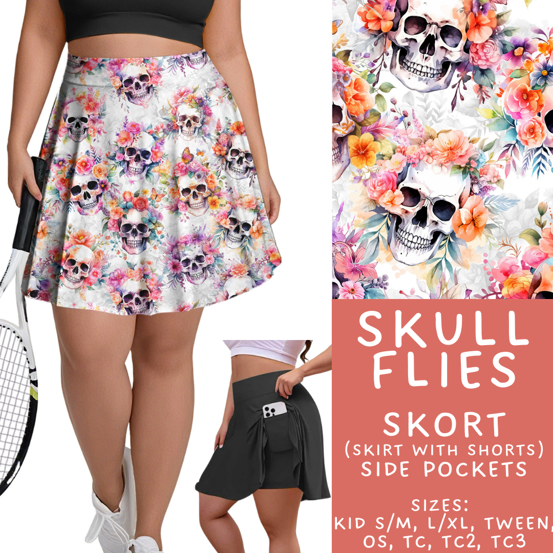 Batch #461 - October Request Run - Closes 12/9 - ETA late Jan - Skull Flies Skort