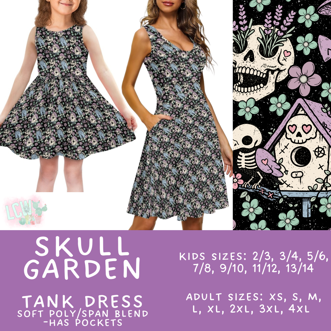 Batch #538 - Fun Run 23 - Closes 6/3 - ETA early August - Skull Garden Women's & Girl's Tank Dress