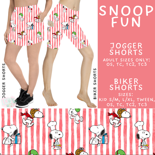 Batch #525 - Fun Run 22 - Closes 5/4 - ETA early July - Snoop Fun Biker & Jogger Shorts