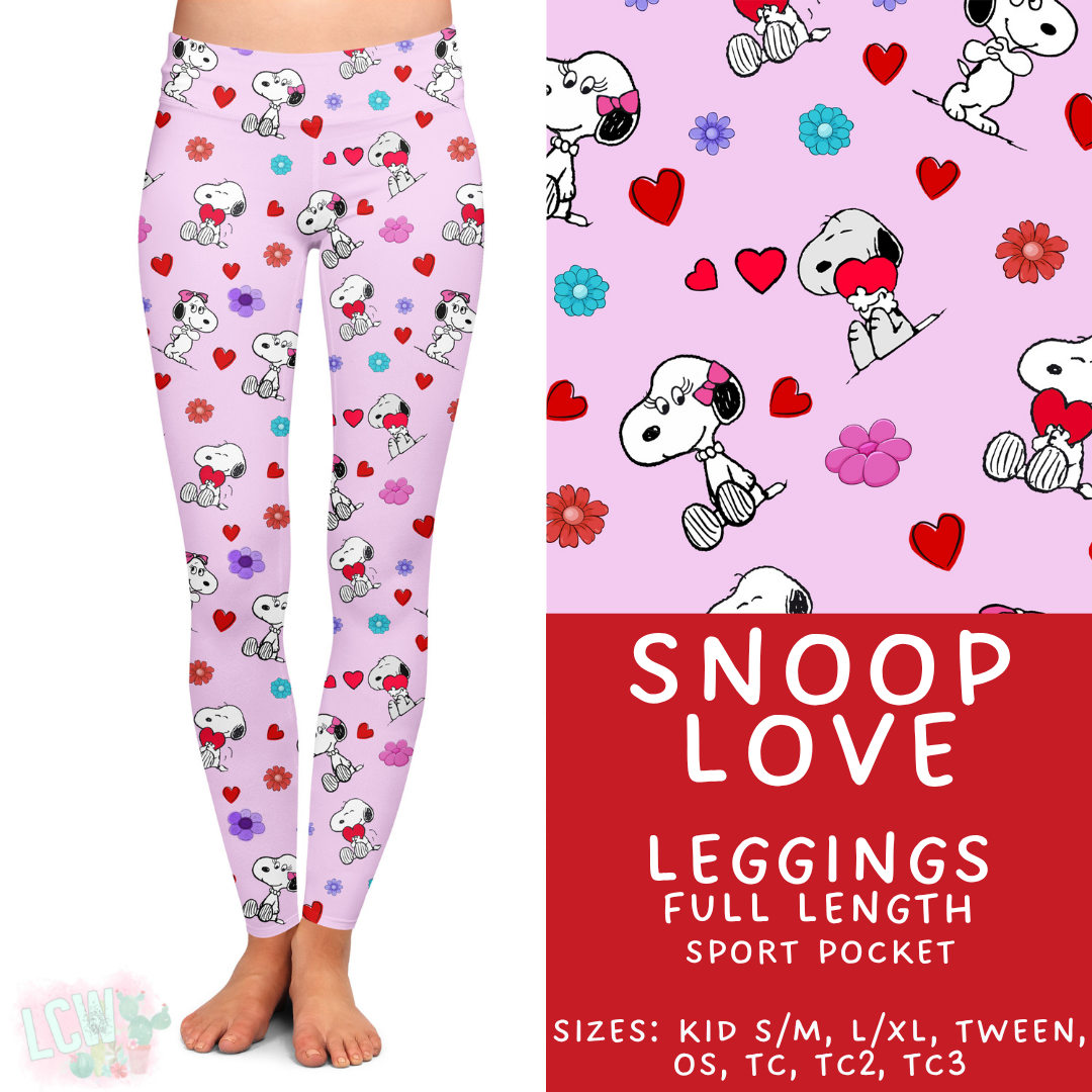 Ready to Ship - Snoop Love Full Length Leggings - Sport Pocket OS