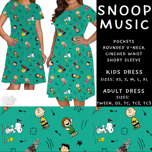 Batch #370 - Fun Run 12 - Closes 7/8 - ETA early Sept - Snoop Music Adult & Kids Dresses