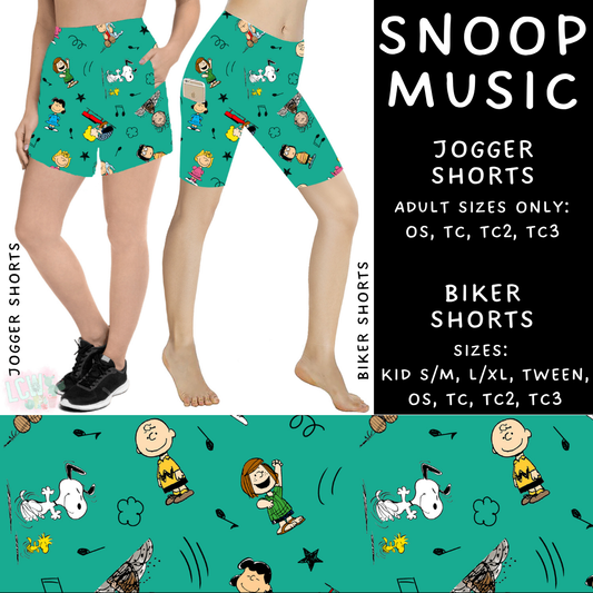 Batch #370 - Fun Run 12 - Closes 7/8 - ETA early Sept - Snoop Music Biker & Jogger Shorts