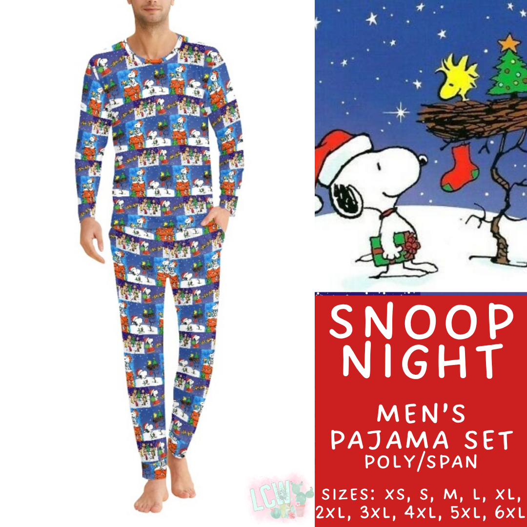 Batch #431 - Character Christmas Pajamas - Closes 10/16 - ETA late Nov - Snoop Night Men's Pajama Set