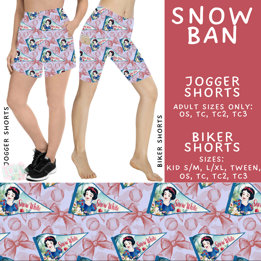 Batch #542 - Pennant Banner Collection - Closes 6/12 - ETA mid August - Snow Ban Biker & Jogger Shorts