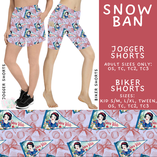 Batch #542 - Pennant Banner Collection - Closes 6/12 - ETA mid August - Snow Ban Biker & Jogger Shorts
