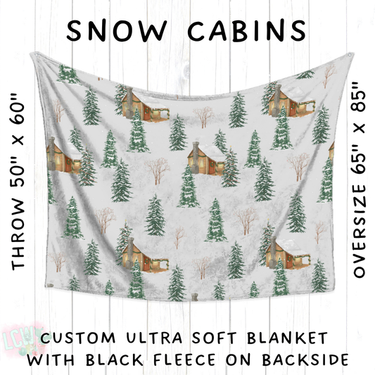 Batch #433 - Winter Cabin - Closes 10/20 - ETA early Dec - Snow Cabins Blanket