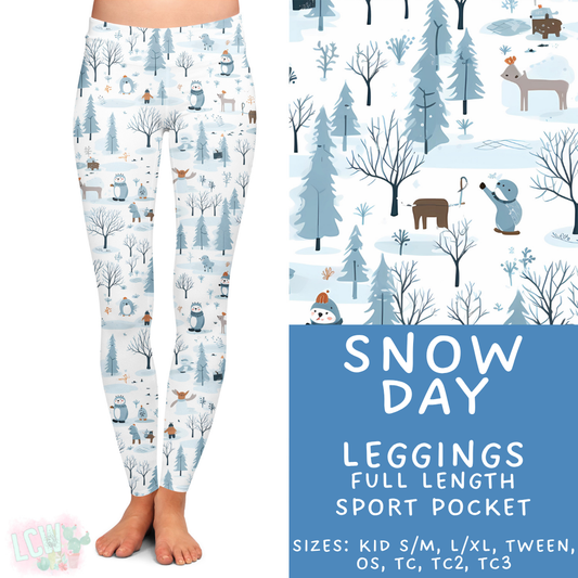 Batch #435 - Winter Wonderland 3 - Closes 10/23 - ETA early/mid Dec - Snow Day Full Length Leggings