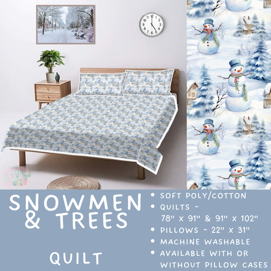 Batch  #410 - Cozy Quilts - Closes 9/10 - ETA late October - Snowmen & Trees Quilt