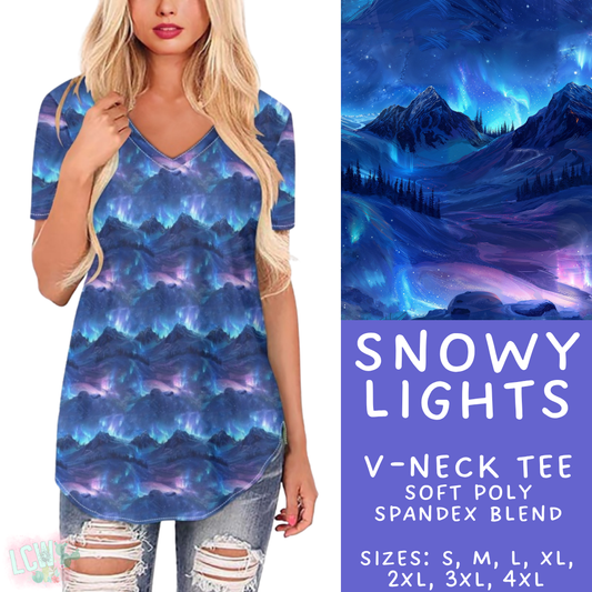Batch #435 - Winter Wonderland 3 - Closes 10/23 - ETA early/mid Dec - Snowy Lights V-Neck Tee