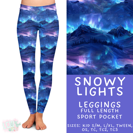Batch #435 - Winter Wonderland 3 - Closes 10/23 - ETA early/mid Dec - Snowy Lights Full Length Leggings