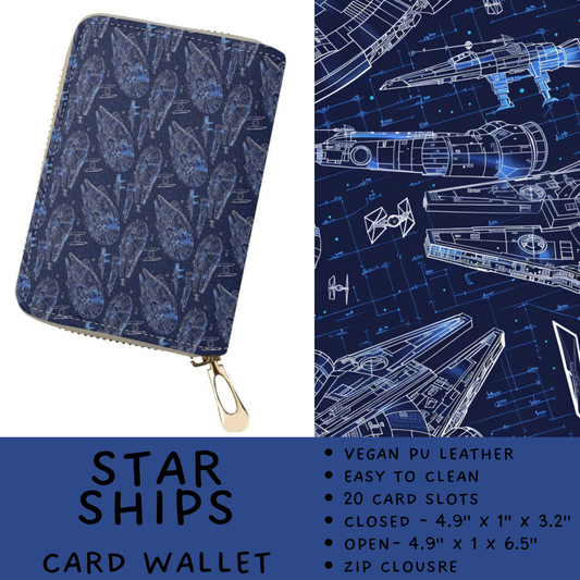 Batch #460 - Zip It Collection - Closes 12/5 - ETA late Jan - Star Ships Card Wallet
