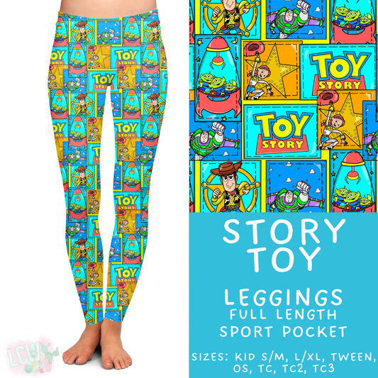 Ready to Ship Story Toy Full Length Leggings - Sport Pocket TC2