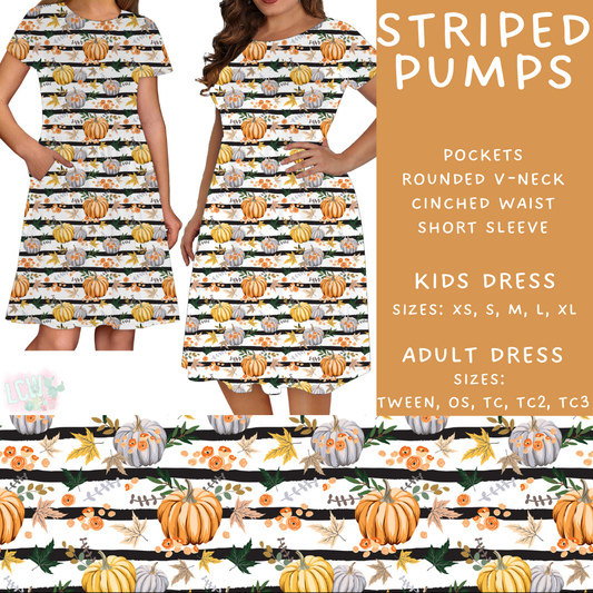 Batch #407 - Fall Fun 2 - Closes 9/4 - ETA mid/late October - Striped Pumps Womens & Girls Dresses