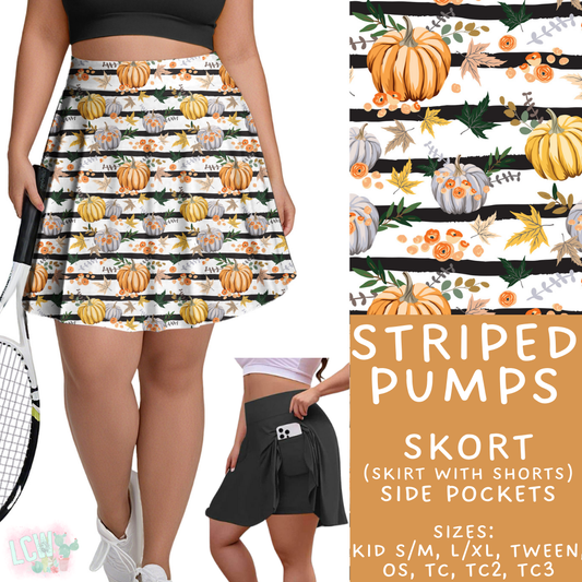 Batch #407 - Fall Fun 2 - Closes 9/4 - ETA mid/late October - Striped Pumps Skort