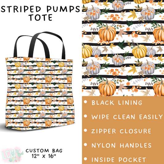 Batch #407 - Fall Fun 2 - Closes 9/4 - ETA mid/late October - Striped Pumps Tote