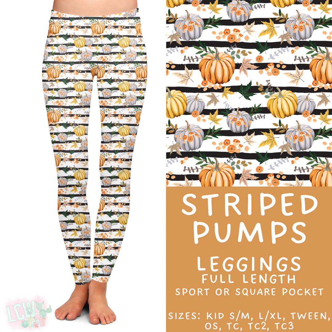 Batch #407 - Fall Fun 2 - Closes 9/4 - ETA mid/late October - Striped Pumps Full Length Leggings