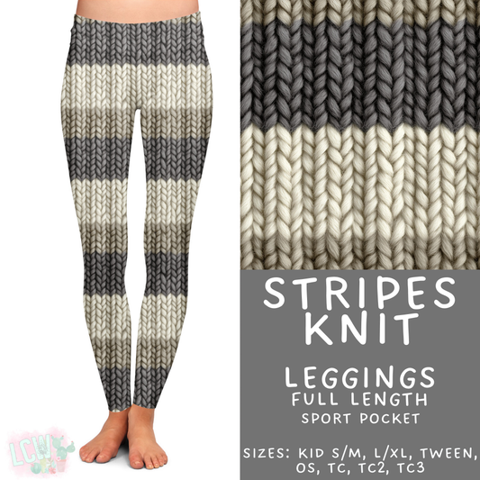 Batch #461 - October Request Run - Closes 12/9 - ETA late Jan - Stripes Knit Full Length Leggings
