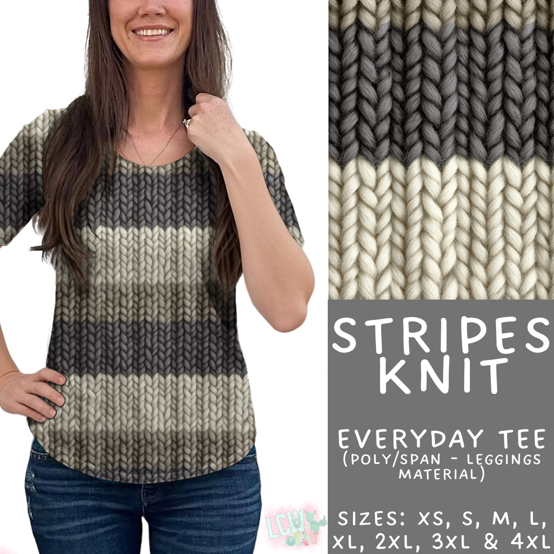 Batch #461 - October Request Run - Closes 12/9 - ETA late Jan - Stripes Knit Everyday Tee