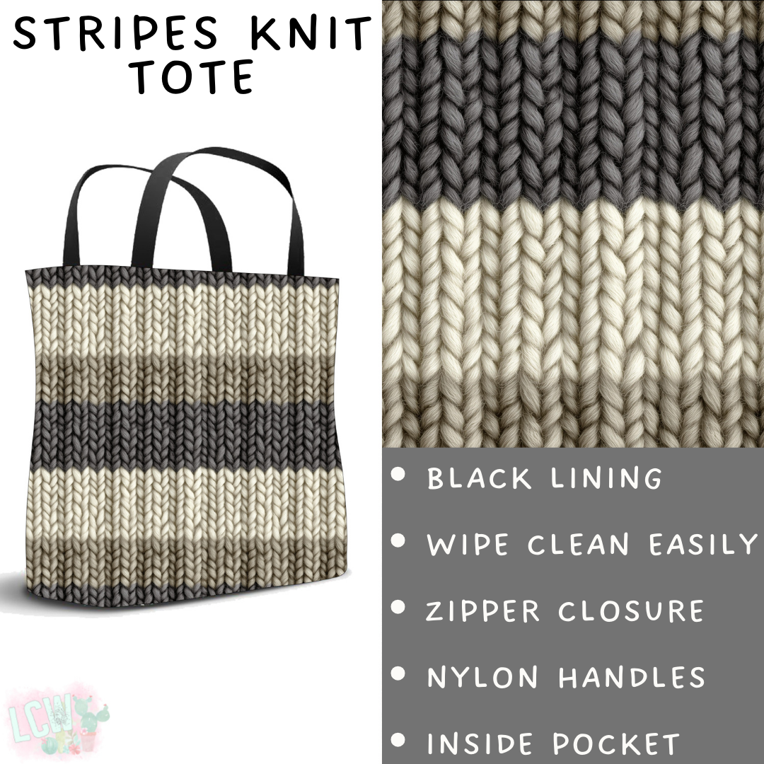 Batch #461 - October Request Run - Closes 12/9 - ETA late Jan - Stripes Knit Tote