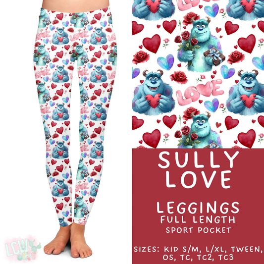 Batch #457 - Magical Character Love Collection - Closes 12/1 - ETA mid Jan - Sully Love Full Length Leggings