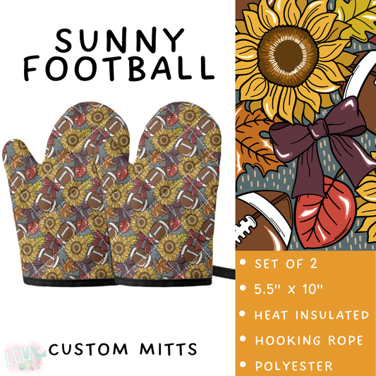 Batch #405 - Oh My Gourd, Let's Bake! - Closes 9/1 - ETA mid/late October - Sunny Football Oven Mitts
