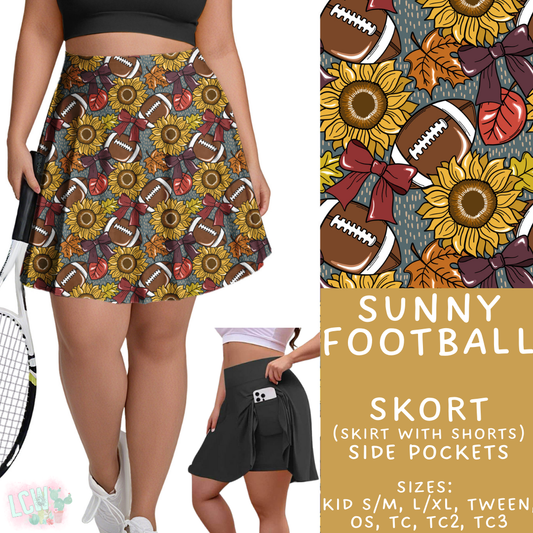 Batch #403 - Hello Fall 2 - Closes 8/28 - ETA mid October - Sunny Football Skort