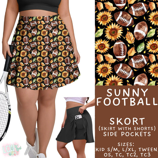 Batch #407 - Fall Fun 2 - Closes 9/4 - ETA mid/late October - Sunny Football Skort