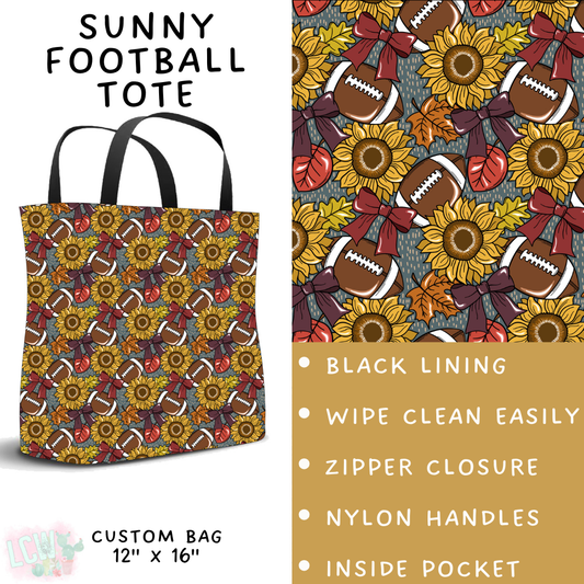 Batch #403 - Hello Fall 2 - Closes 8/28 - ETA mid October - Sunny Football Tote
