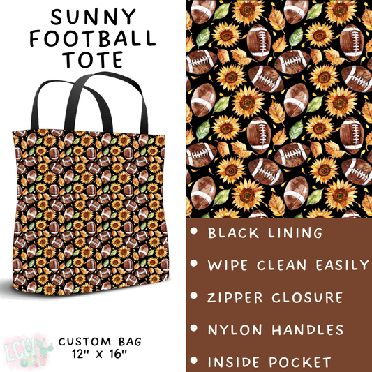 Batch #407 - Fall Fun 2 - Closes 9/4 - ETA mid/late October - Sunny Football Tote