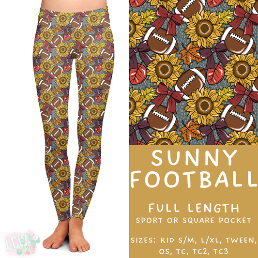 Batch #403 - Hello Fall 2 - Closes 8/28 - ETA mid October - Sunny Football Full Length Leggings