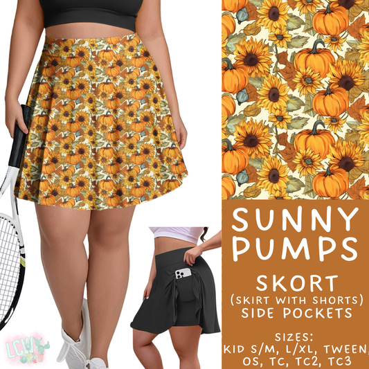 Batch #407 - Fall Fun 2 - Closes 9/4 - ETA mid/late October - Sunny Pumps Skort