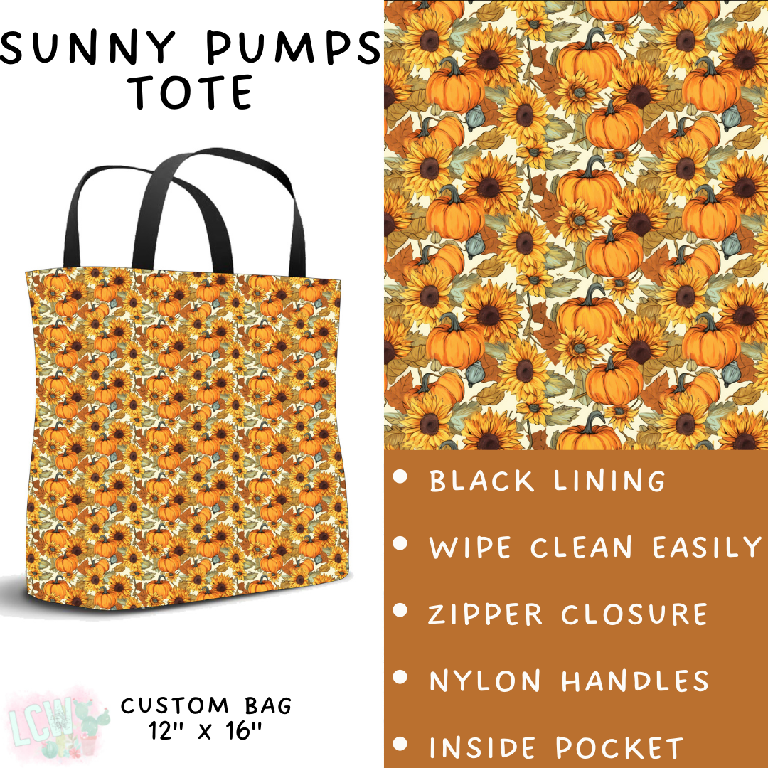 Batch #407 - Fall Fun 2 - Closes 9/4 - ETA mid/late October - Sunny Pumps Tote