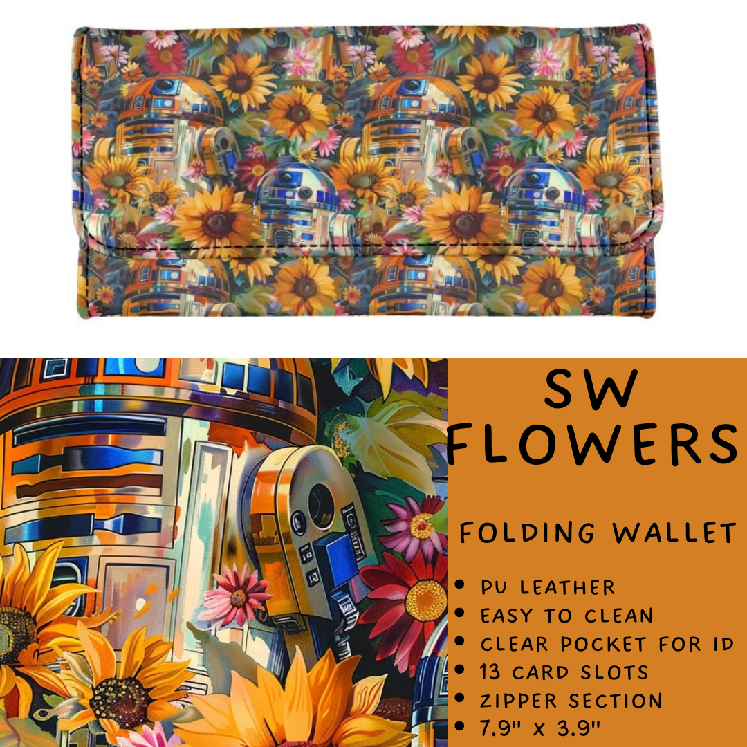 Batch #265 - Card Holders & Foldable Wallets - Closes 1/1 - ETA mid Feb - SW Flowers Foldable Wallet