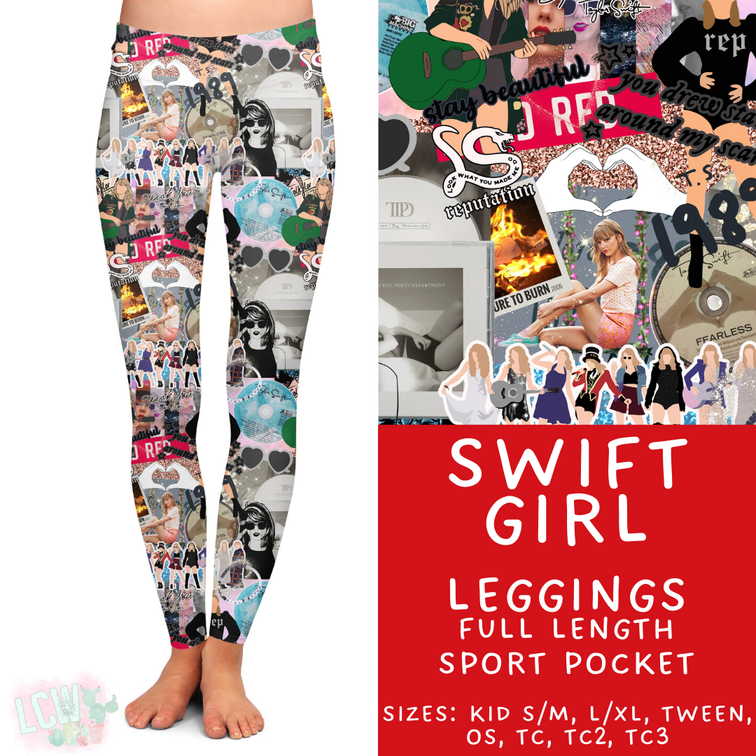 Ready to Ship Swift Girl Full Length Leggings - Sport Pockets TC2