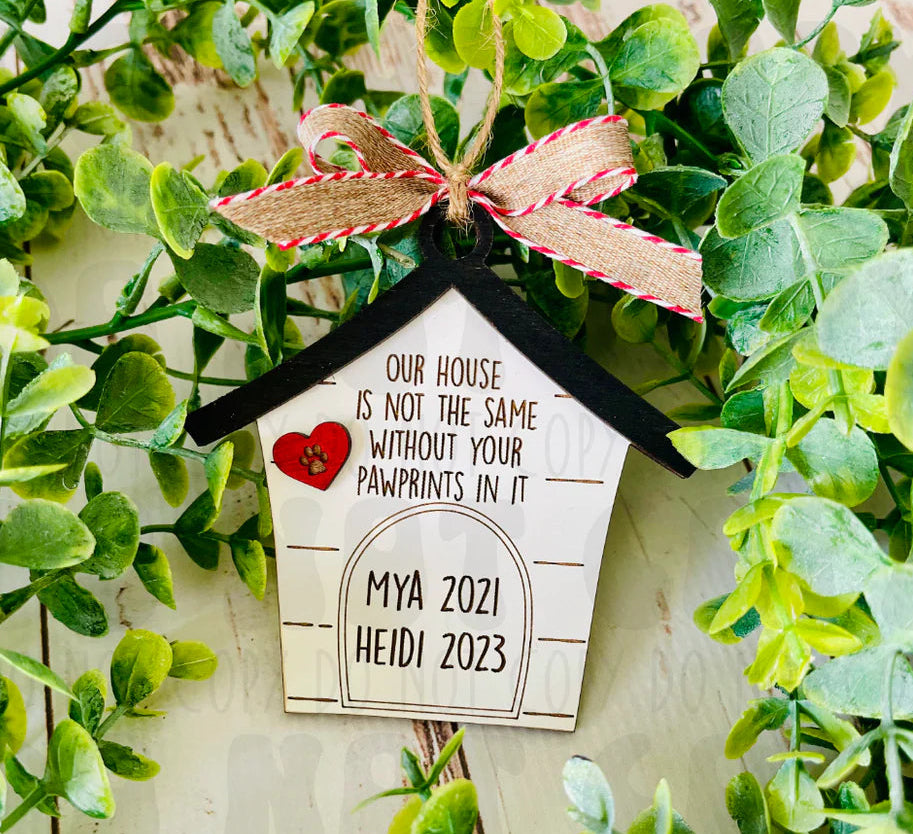 Pet Memorial House Custom Ornament