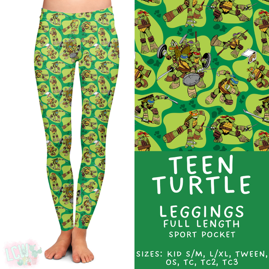 Batch #454 - Cool Characters 10 - Closes 11/26 - ETA mid Jan - Teen Turtle Full Length Leggings