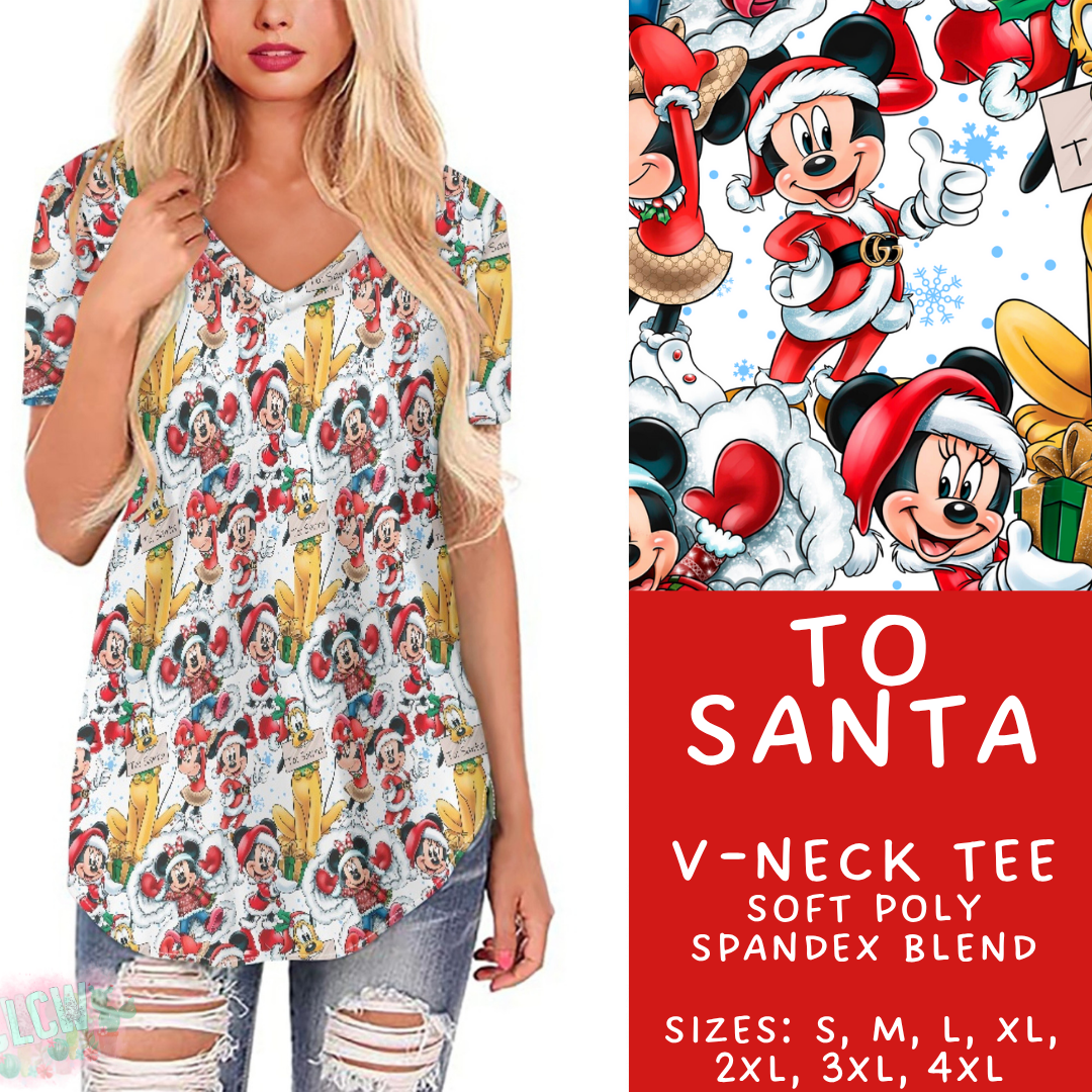Batch #434 - Magical Christmas - Closes 10/22 - ETA early Dec - To Santa V-Neck Tee