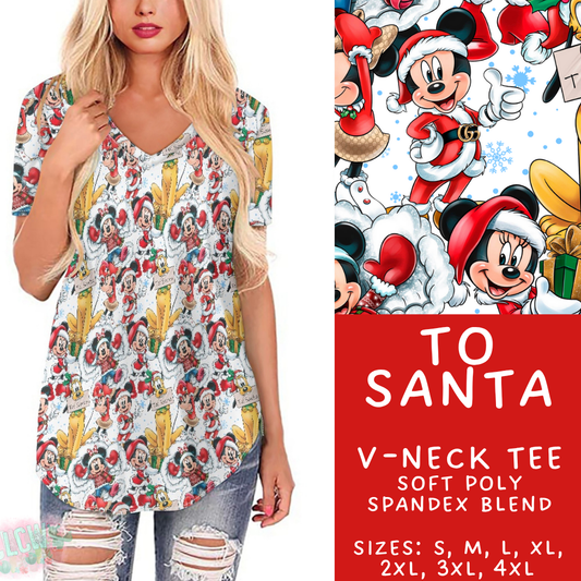 Batch #434 - Magical Christmas - Closes 10/22 - ETA early Dec - To Santa V-Neck Tee