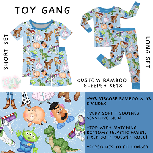 Ready to Ship - Toy Gang Bamboo Short Sleeper Set - 3T, 6 & 7