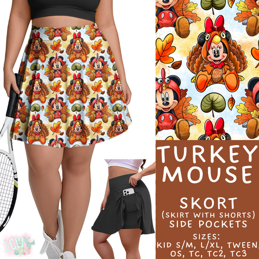 Batch #404 - Magical Fall 2 - Closes 8/29 - ETA mid/late October - Turkey Mouse Skort