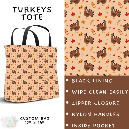 Batch #407 - Fall Fun 2 - Closes 9/4 - ETA mid/late October - Turkeys Tote