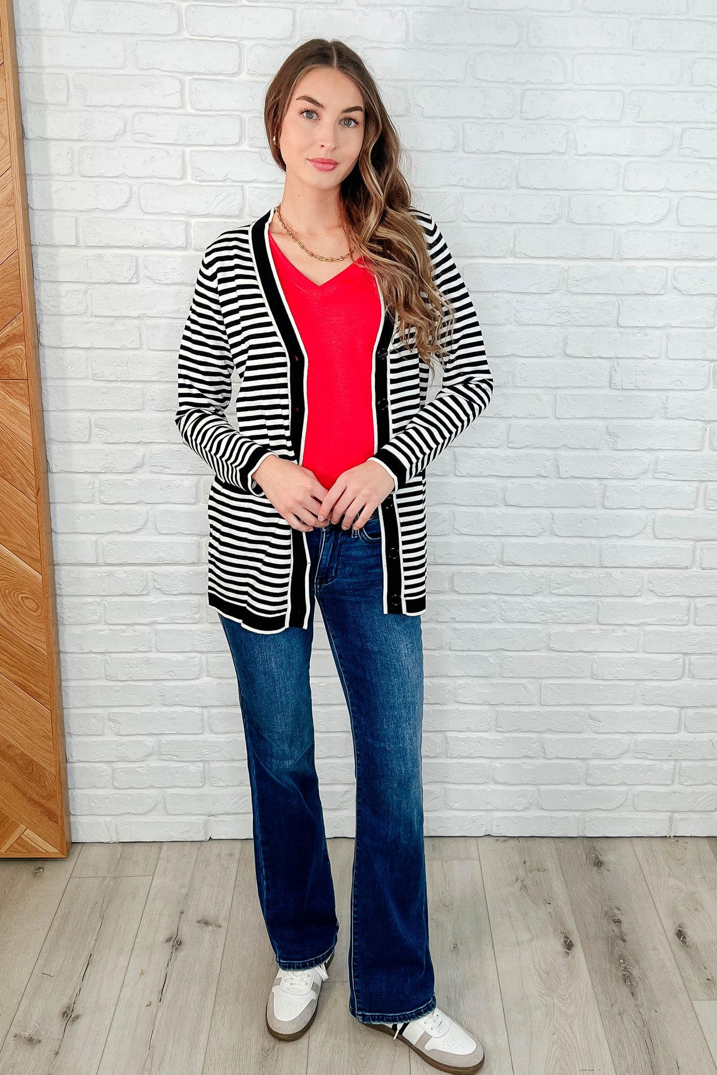 The Every Outfit Basic V-Neck Top in  Ruby