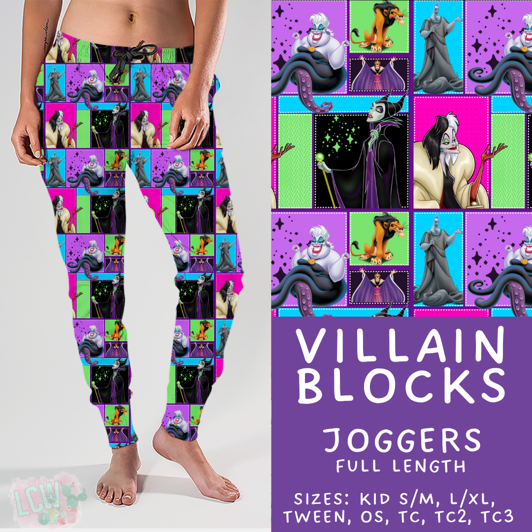 Ready to Ship - Villain Blocks Joggers - TC