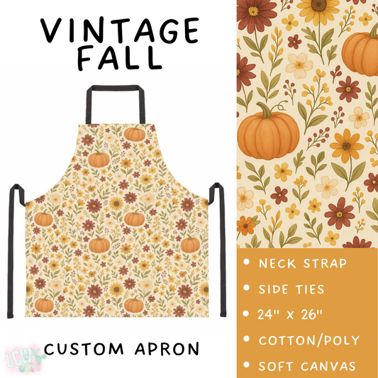 Batch #405 - Oh My Gourd, Let's Bake! - Closes 9/1 - ETA mid/late October - Vintage Fall Apron