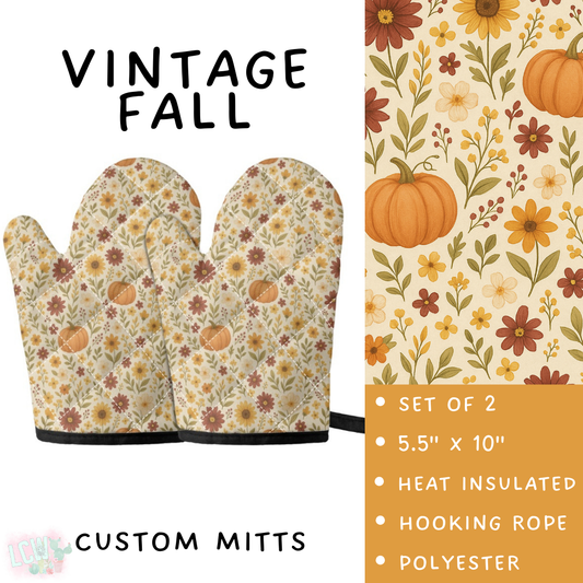 Batch #405 - Oh My Gourd, Let's Bake! - Closes 9/1 - ETA mid/late October - Vintage Fall Oven Mitts
