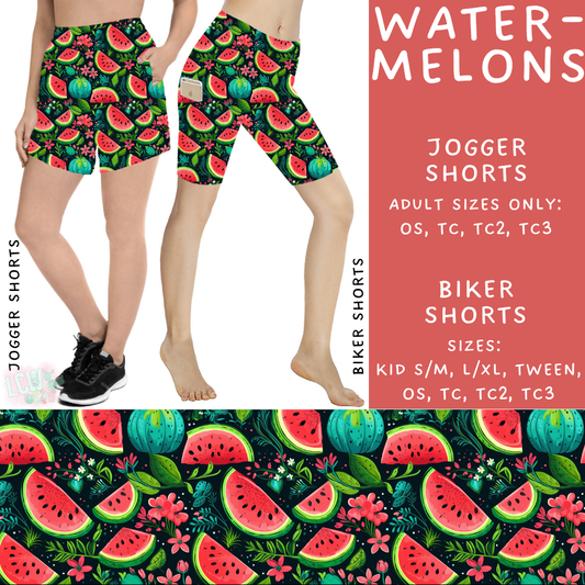 Batch #347 - Fun Run 11 - Closes 5/29 - ETA mid/late July - Watermelons Biker & Jogger Shorts