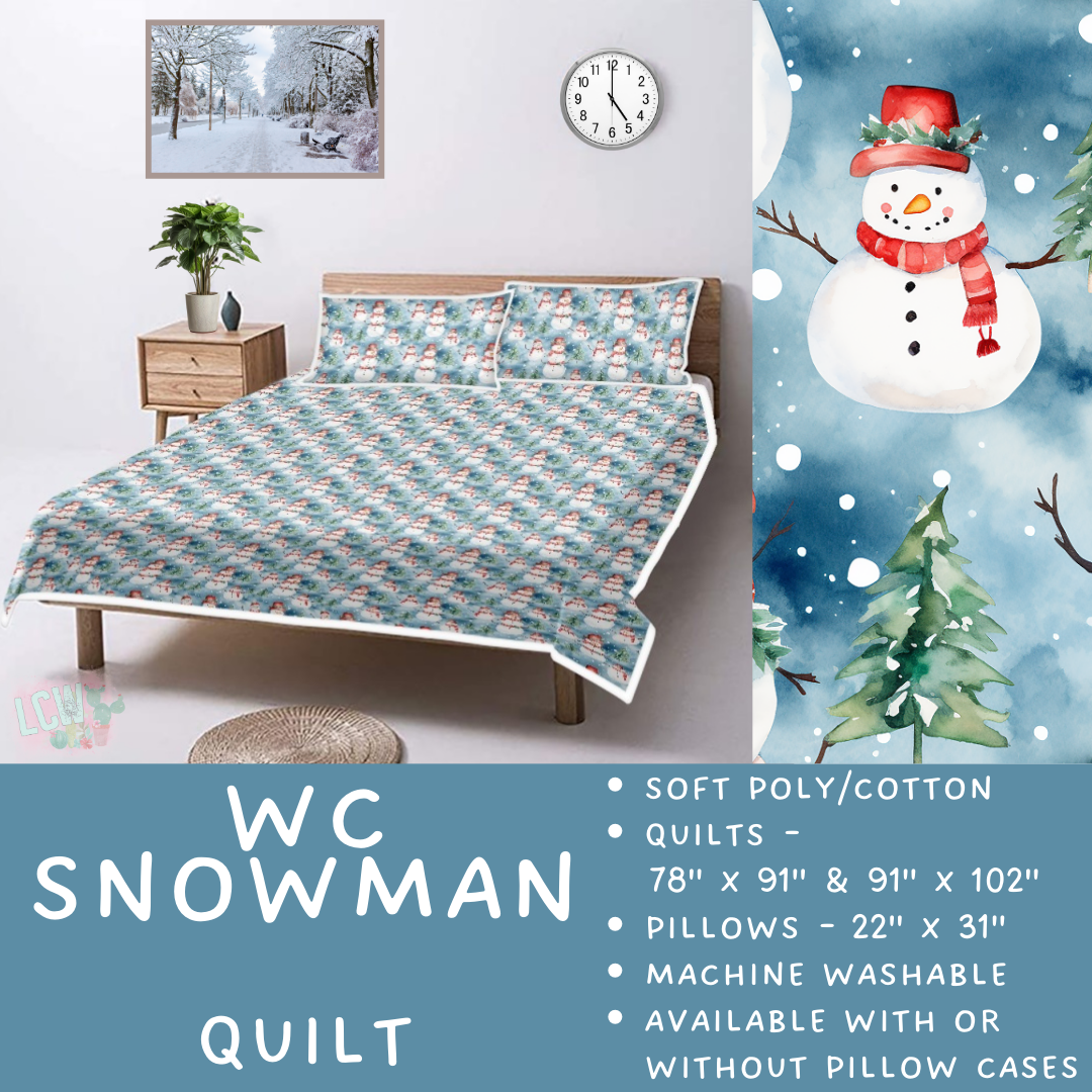 Batch  #410 - Cozy Quilts - Closes 9/10 - ETA late October - WC Snowman Quilt