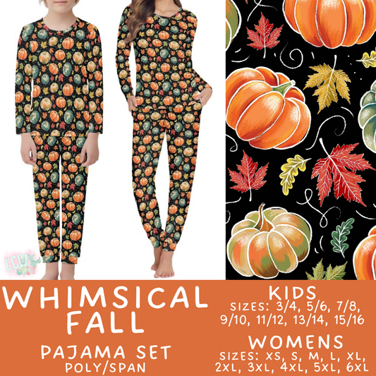 Batch #406 - Fall Family Pajamas - Closes 9/3 - ETA mid/late October - Whimsical Fall Women's & Kid's Pajama Set
