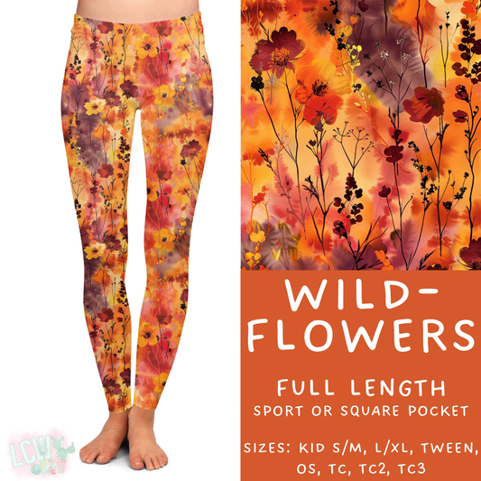 Batch #403 - Hello Fall 2 - Closes 8/28 - ETA mid October - Wildflowers Full Length Leggings